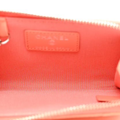 Chanel Caviar Quilted Zipped Key Holder Case Coral 5 of 7