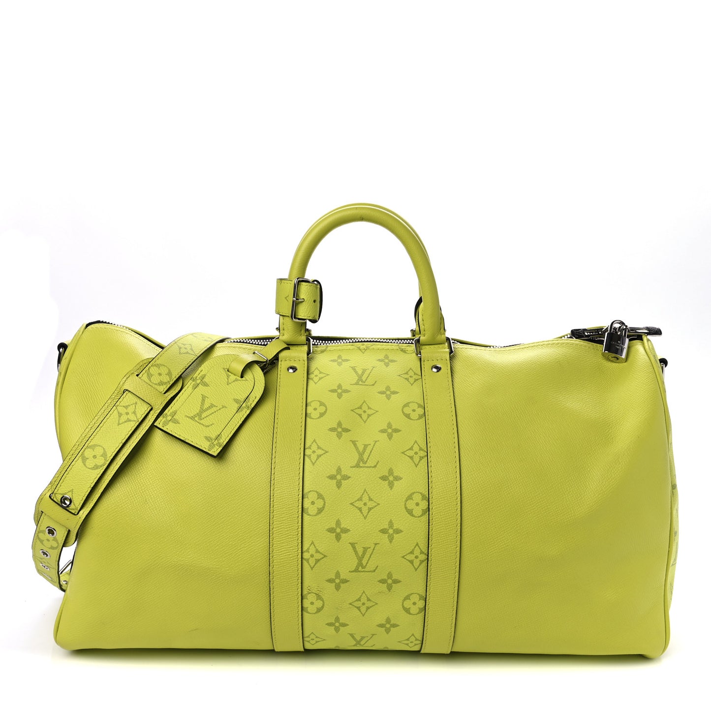 Monogram Taiga Keepall Bandouliere 50 Yellow