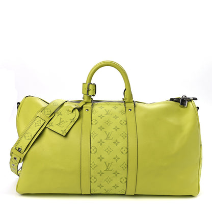 Louis Vuitton Monogram Taiga Keepall Bandouliere 50 Yellow 1 of 8