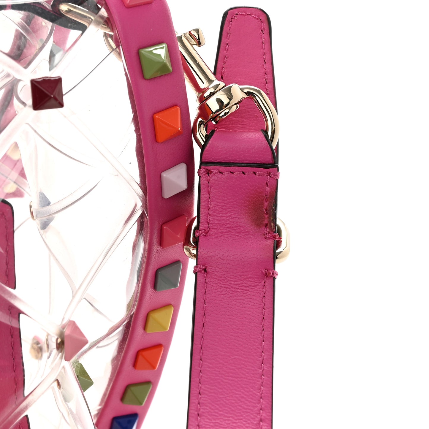 PVC Medium Candystud Top Handle Bag Multicolor