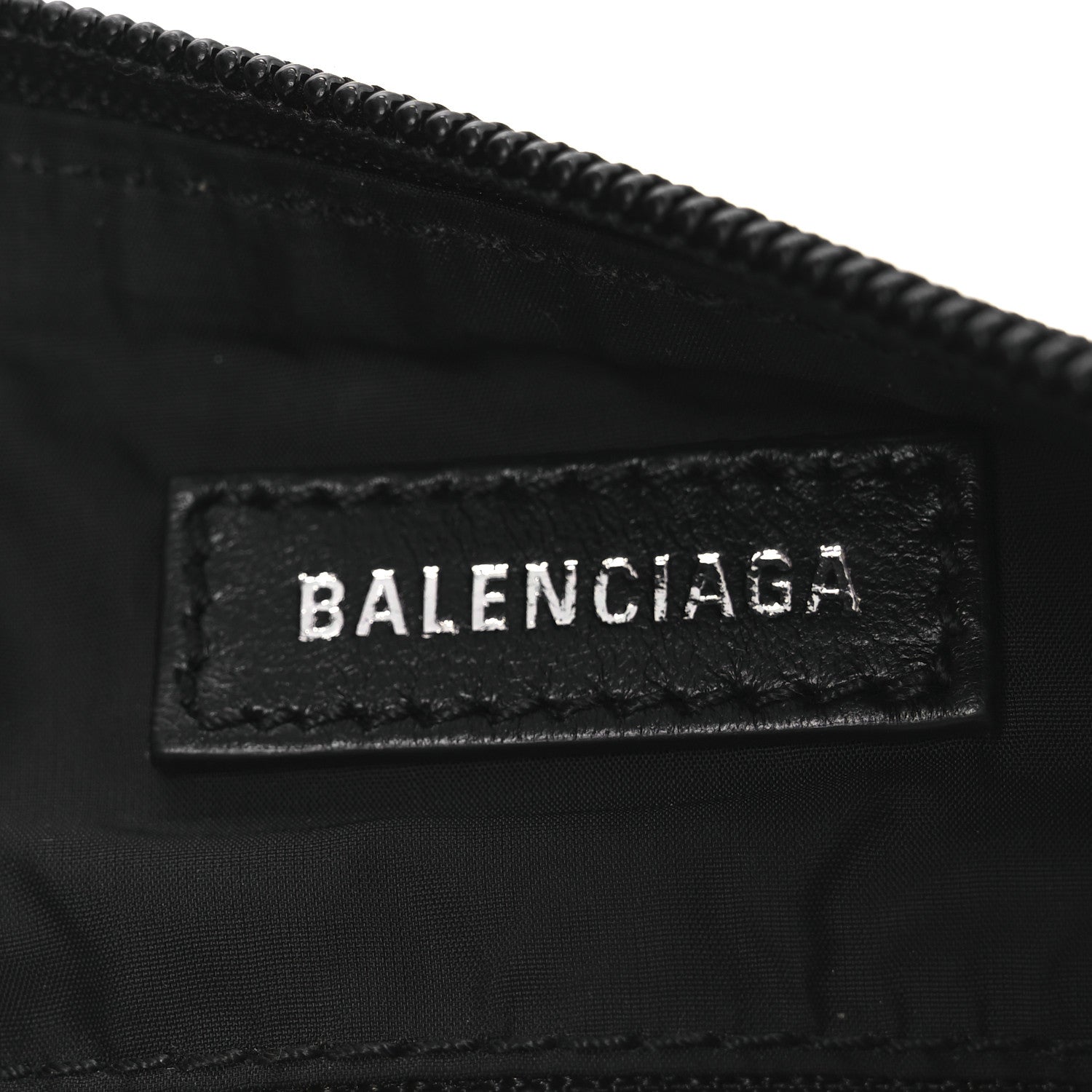 Balenciaga Recycled Sport Nylon Logo Embroidered Wheel Sling Bag Black Pink 6 of 13