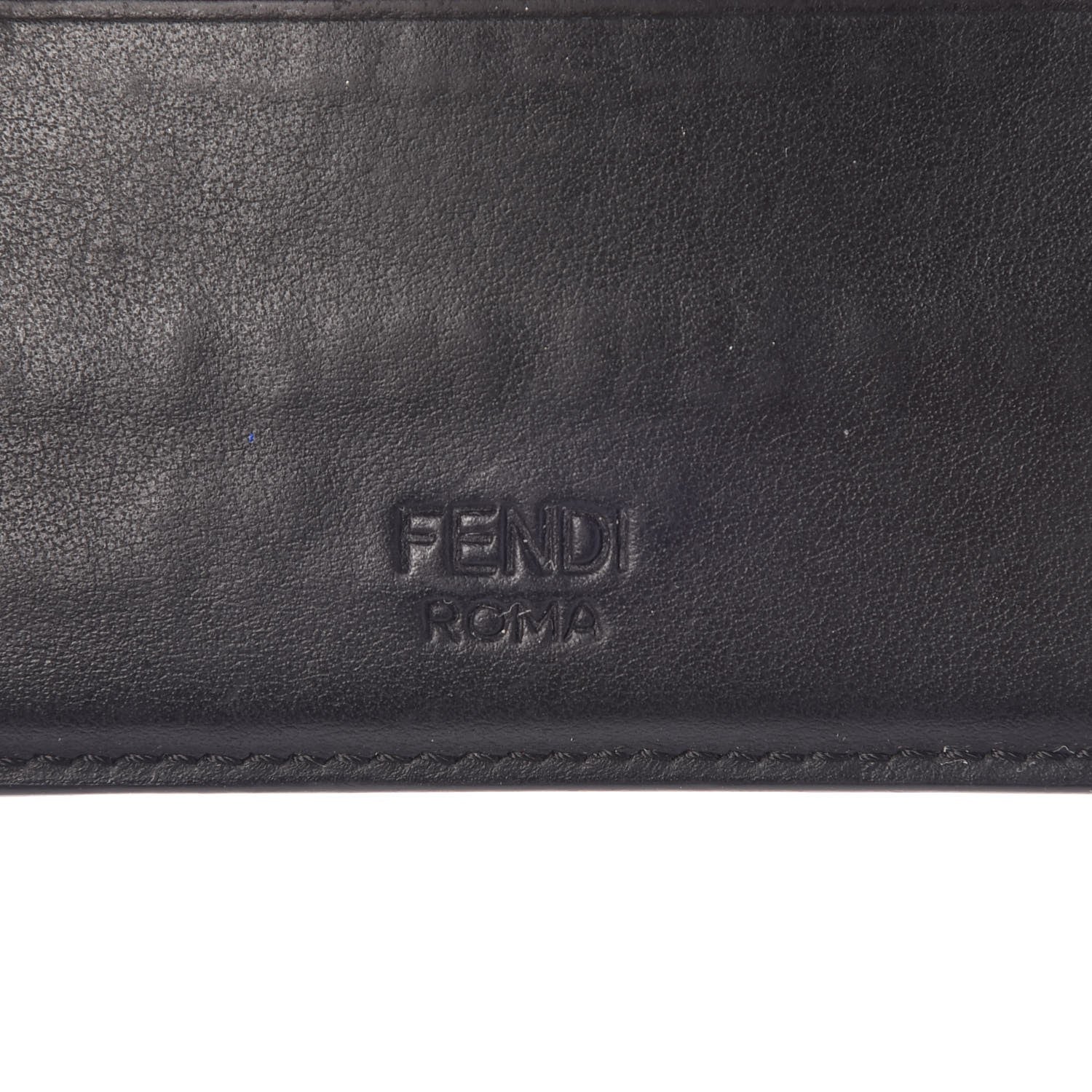 Fendi Vitello Century Monster Eyes Inlay Card Holder Black Giallo Rosso 6 of 9
