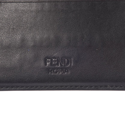 Fendi Vitello Century Monster Eyes Inlay Card Holder Black Giallo Rosso 6 of 9