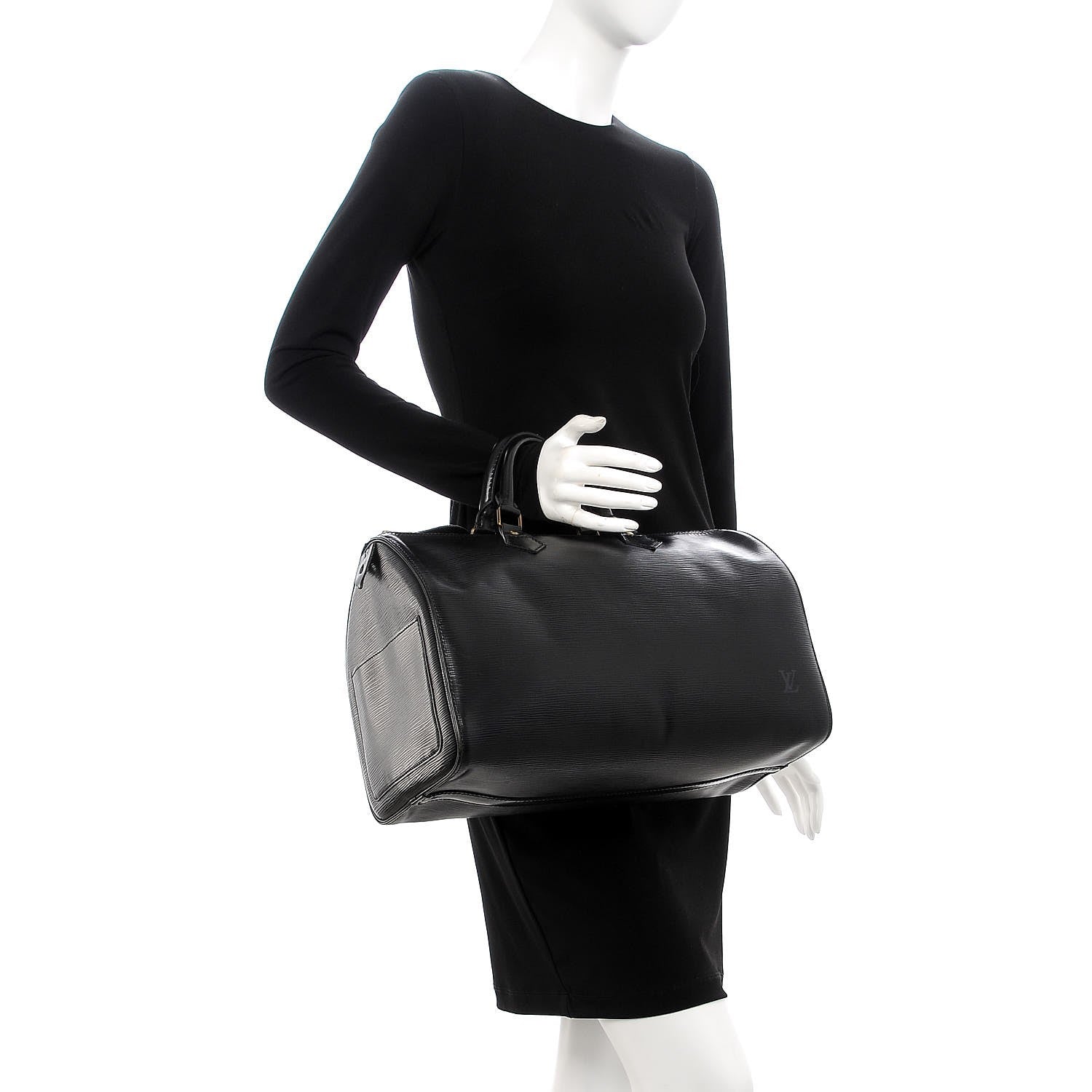 Louis Vuitton Epi Speedy 40 Black 2 of 17