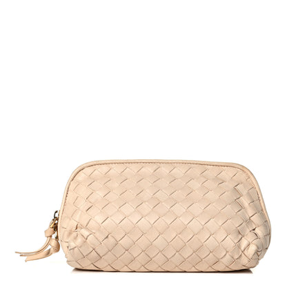 Bottega Veneta Nappa Intrecciato Cosmetic Pouch Bianco 1 of 6