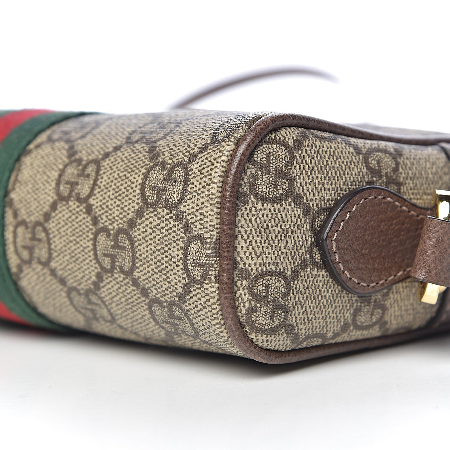 GG Supreme Monogram Web Mini Ophidia Shoulder Bag Brown