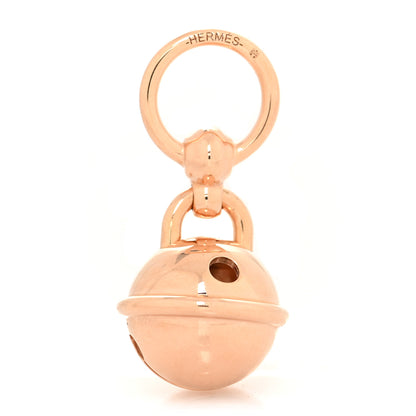 Hermes Rose Gold Plated Charms Grelot Twilly Ring 1 of 4