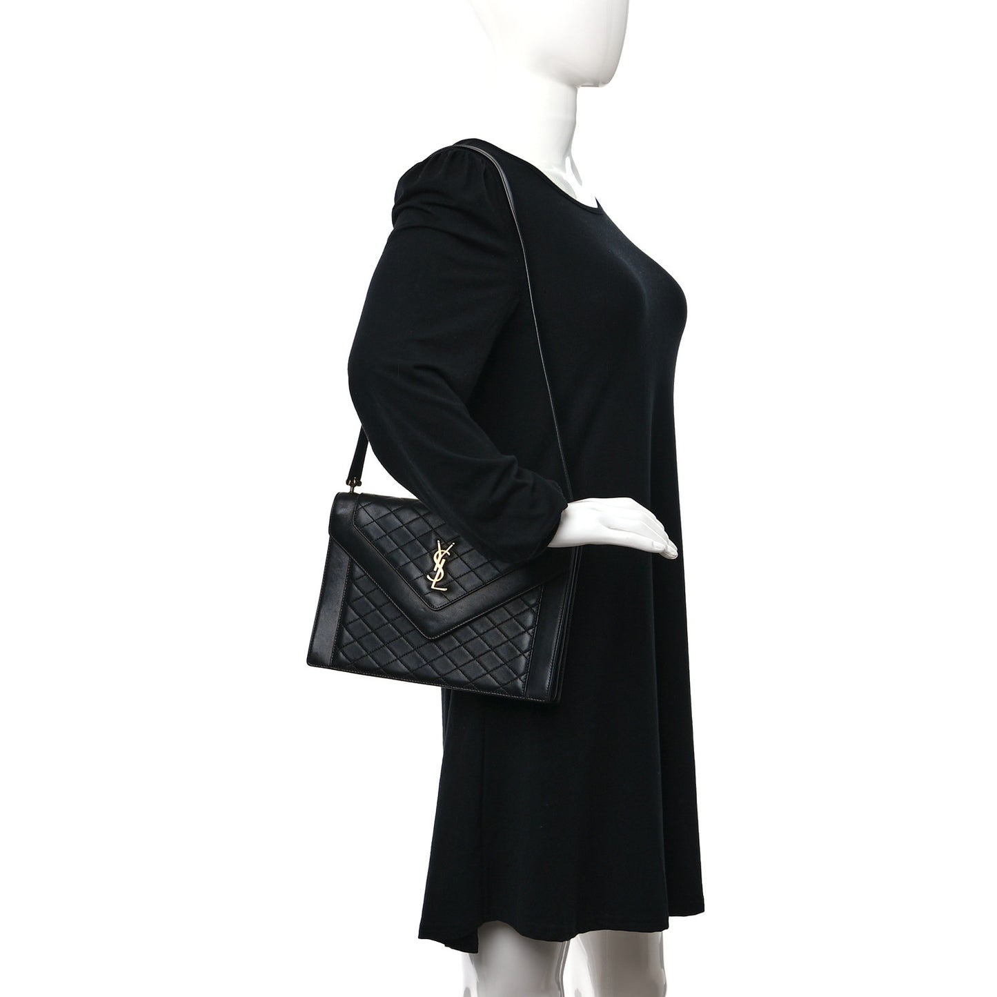 Lambskin Quilted Mini Gaby Satchel Black