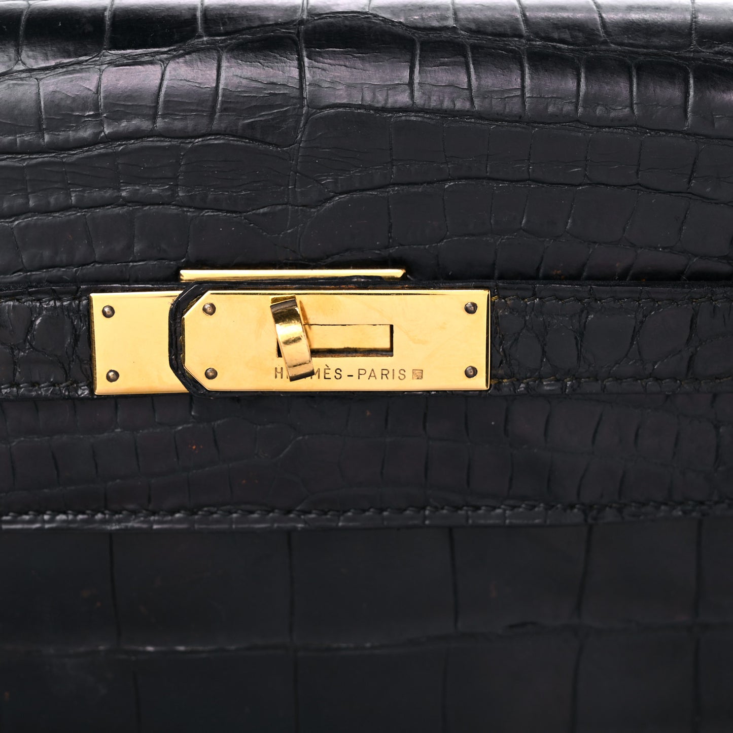Matte Alligator Kelly Sellier 32 Black