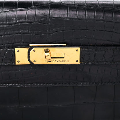 Hermes Matte Alligator Kelly Sellier 32 Black 25 of 25