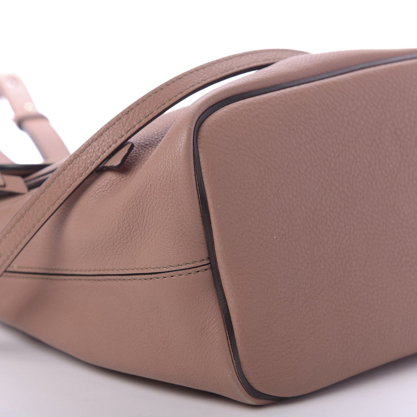 Suede Calfskin Small Faye Backpack Nougat