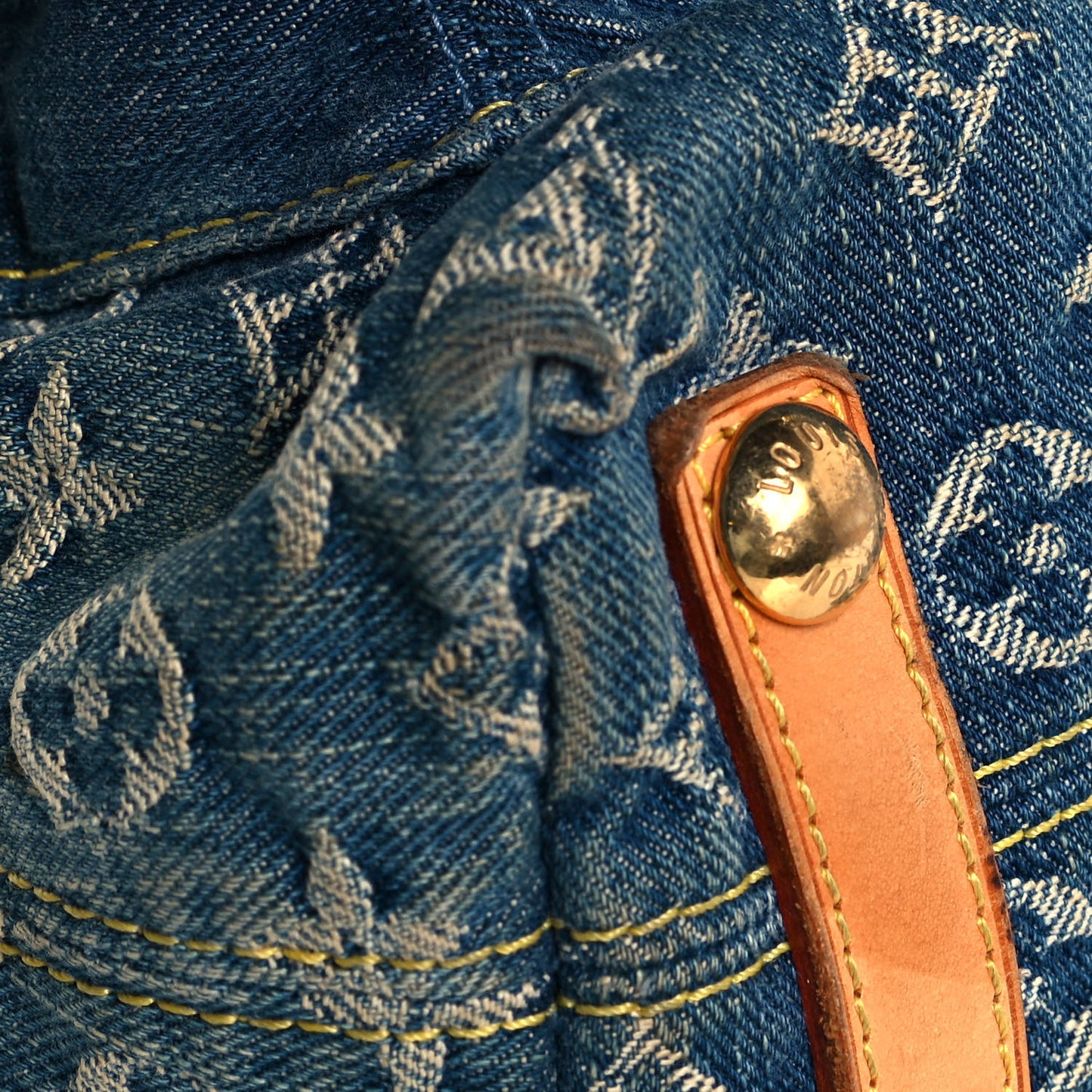 Monogram Denim Baggy PM Blue