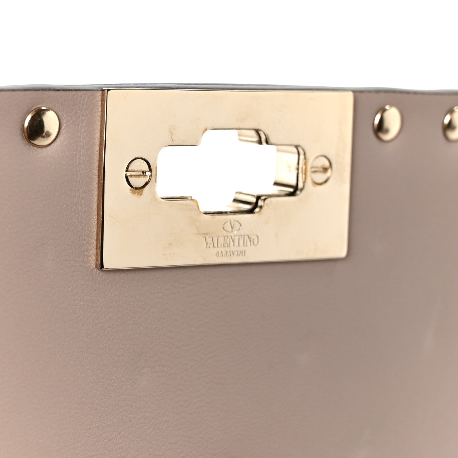 Valentino Garavani Nappa Medium Rockstud Spike Shoulder Bag Poudre 6 of 9