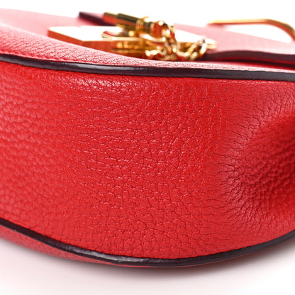 Chloe Grained Lambskin Mini Drew Shoulder Bag Plaid Red 9 of 10