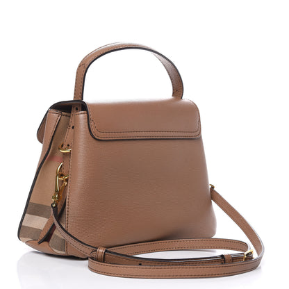 Burberry Derby Calfskin House Check Small Camberley Dark Sand 3 of 12