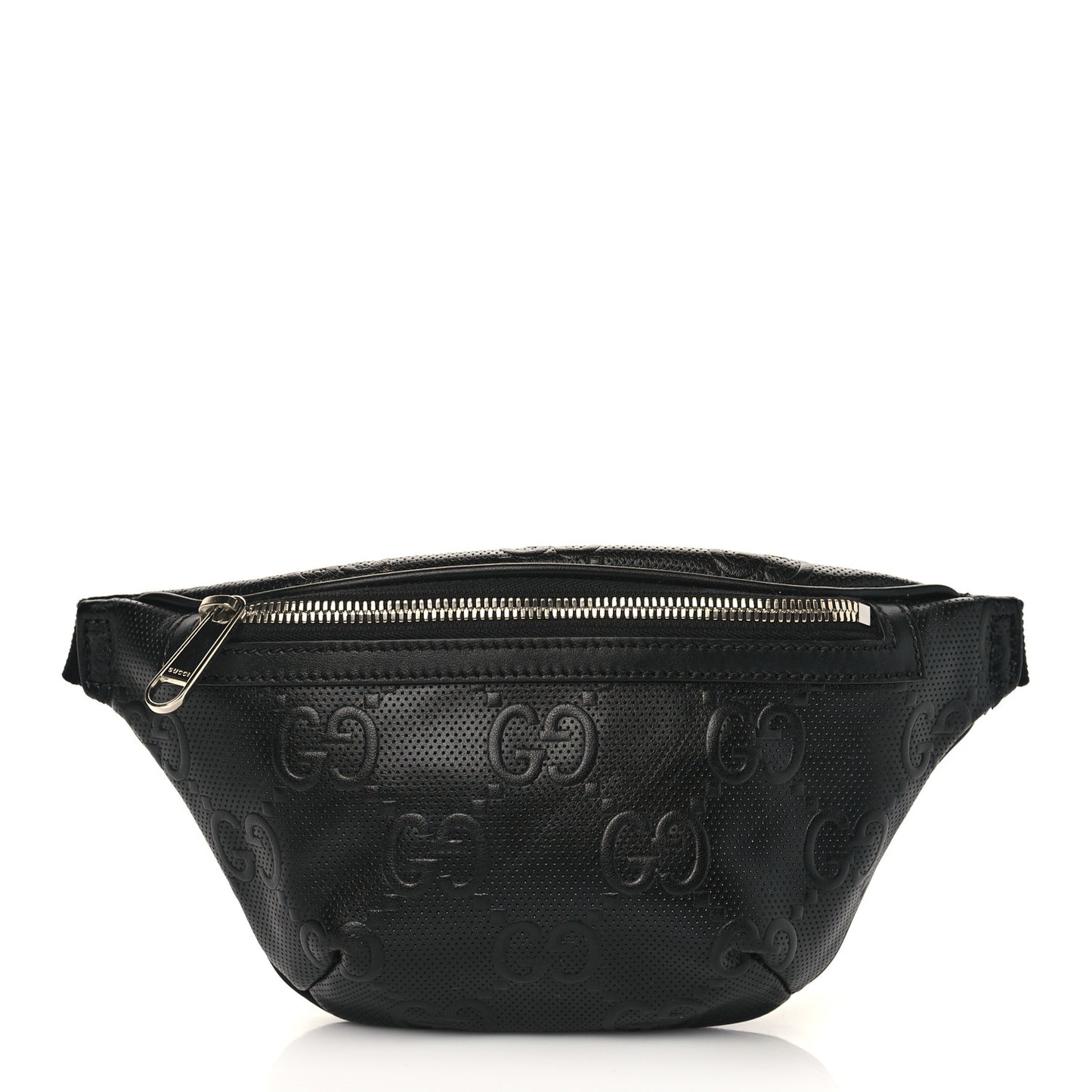 Calfskin GG Tennis Embossed Belt Bag Black