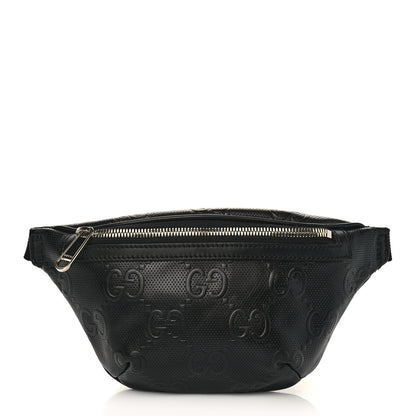 Gucci Calfskin GG Tennis Embossed Belt Bag Black 1 of 7