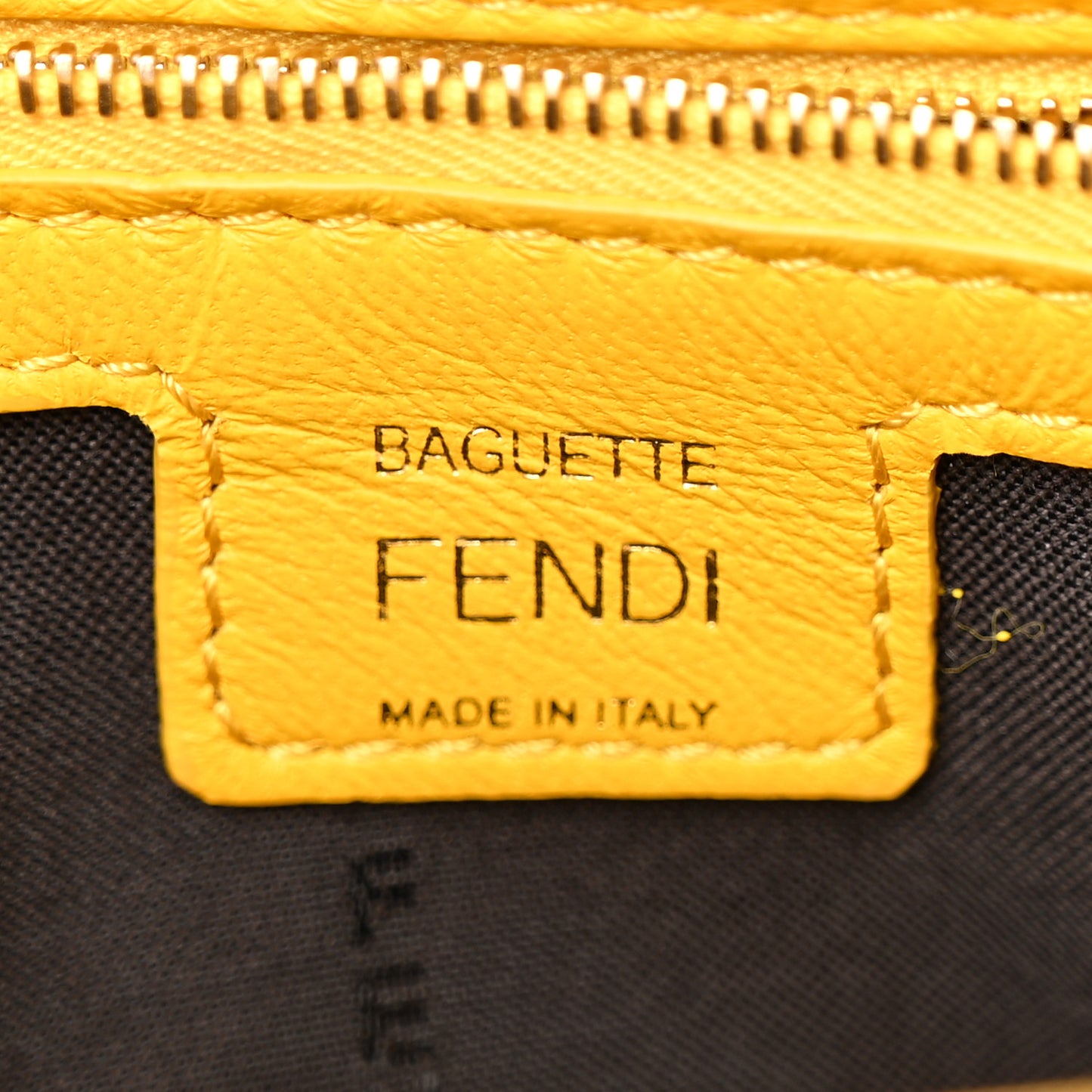 Nappa FF 1974 Embossed Baguette Mimosa