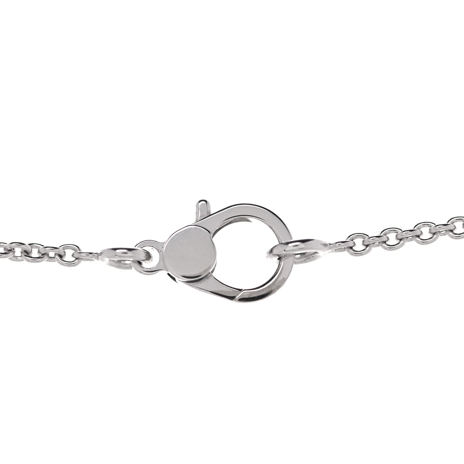 Hermes 18K White Gold Diamond Finesse Pendant Necklace 7 of 13