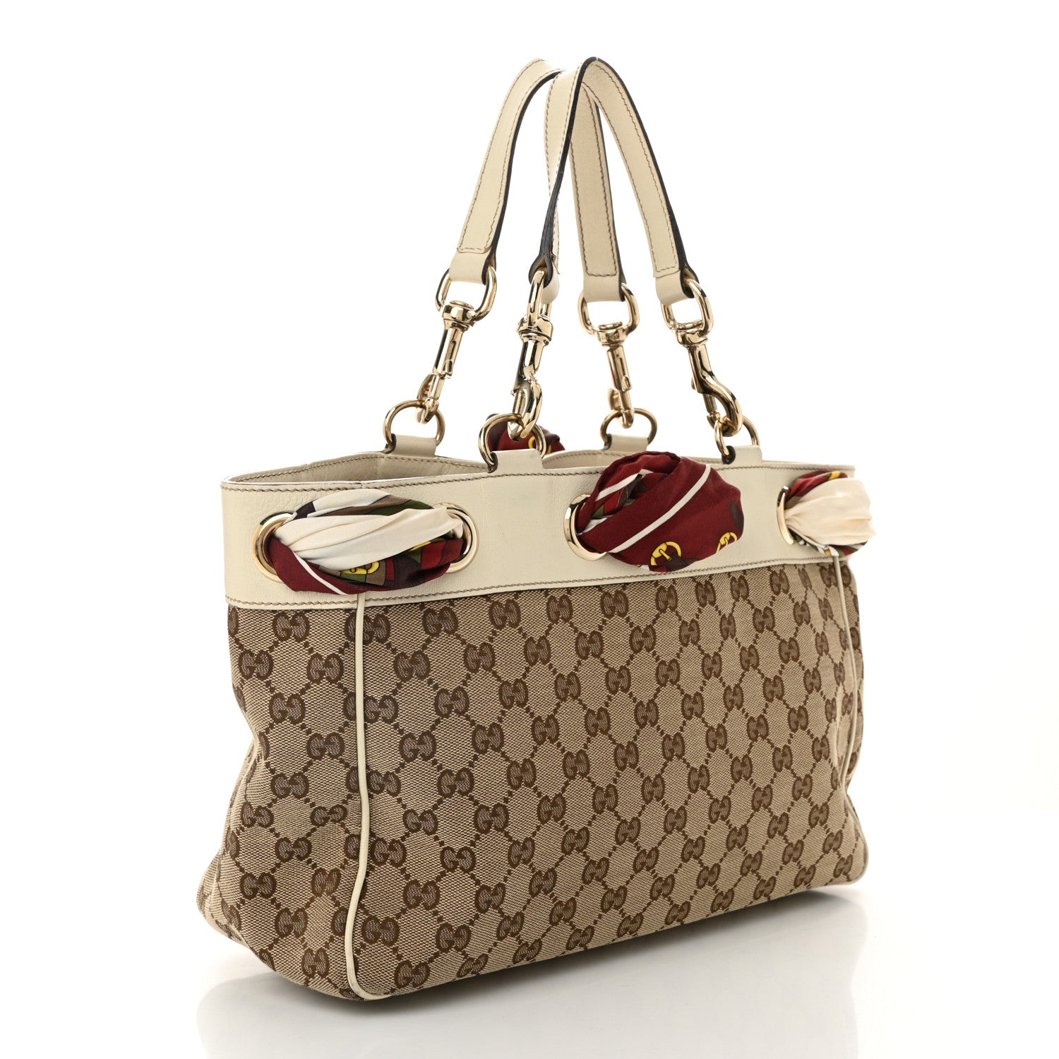 Gucci Monogram Medium Positano Tote Off White 3 of 10