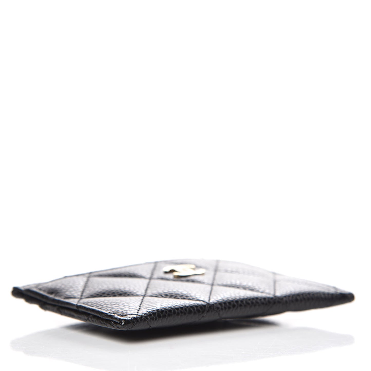 Caviar Quilted Card Holder Black