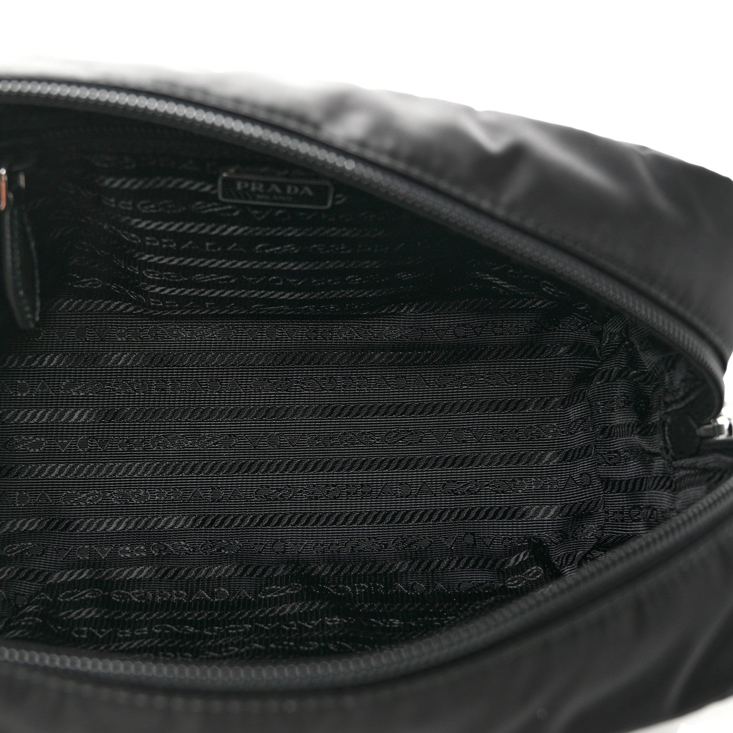Prada Re-Nylon Saffiano Pouch Wristlet Black 5 of 7