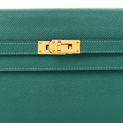 Hermes Epsom Kelly Longue Wallet Malachite 8 of 12