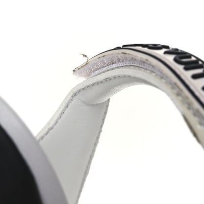 Louis Vuitton Lambskin Patent Calfskin Archlight Slingback Pumps 39 White Black 13 of 13
