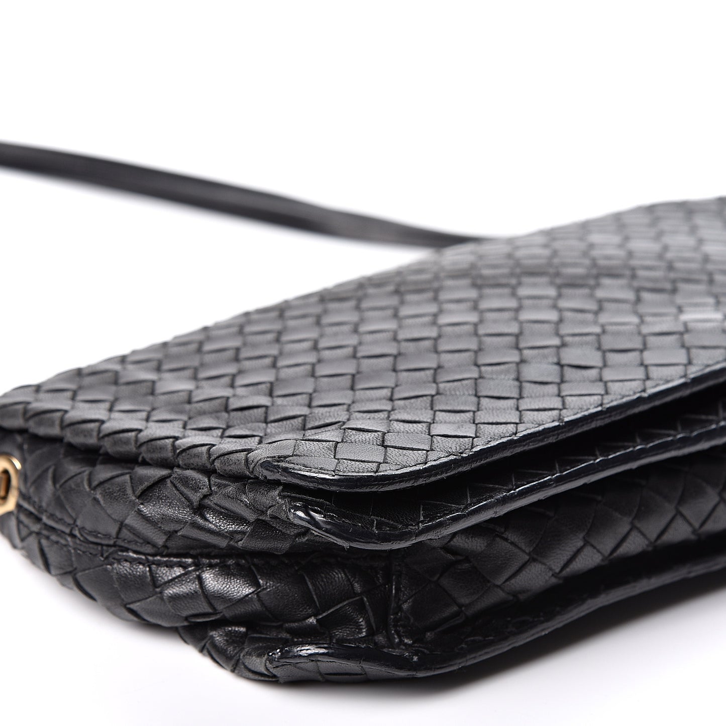 Nappa Intrecciato Crossbody Black