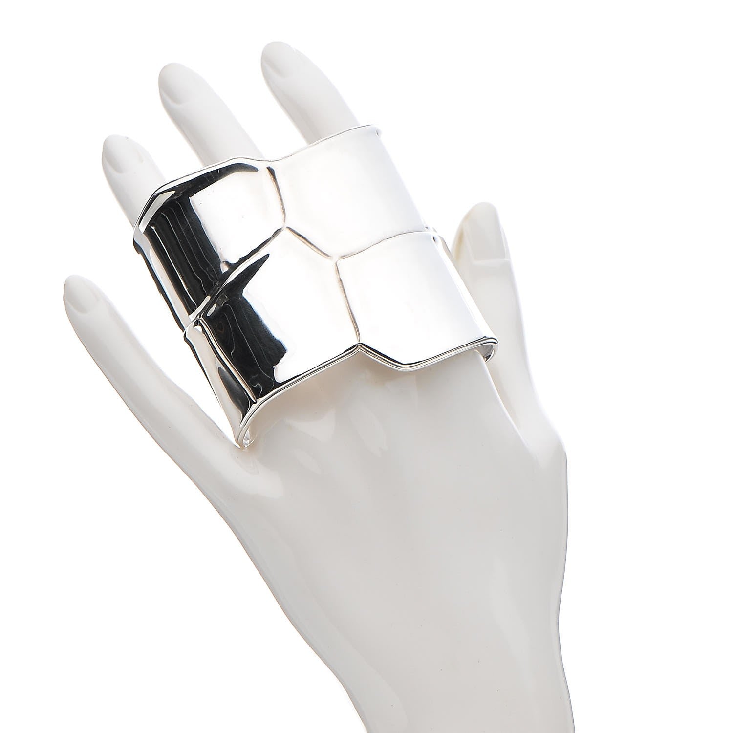 Hermes Sterling Silver Niloticus Cuff Bracelet ST 2 of 5