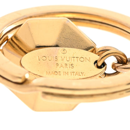 Louis Vuitton Metal LV Facettes Bag Charm Key Holder Gold 3 of 4