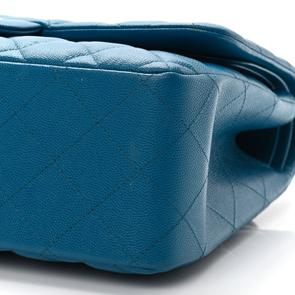 Chanel Caviar Quilted Jumbo Double Flap Blue 9 of 11