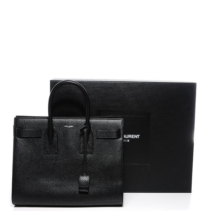 Saint Laurent Grained Calfskin Small Sac De Jour Black 5 of 8