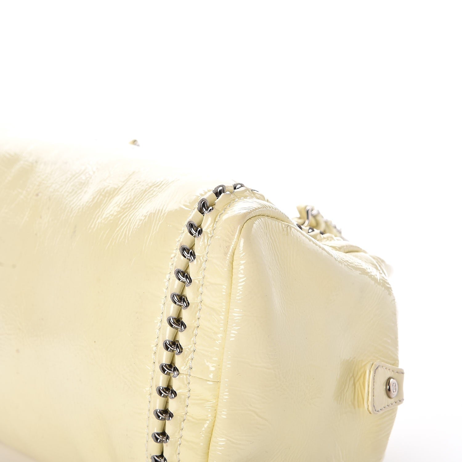 Chanel Patent Luxe Ligne Medium Bowler Ivory 15 of 17