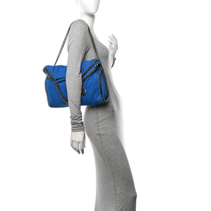 Stella McCartney Shaggy Deer Falabella Fold Over Tote Royal Blue 2 of 10