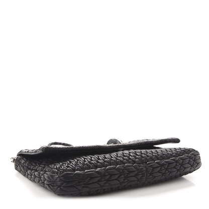 Miu Miu Nappa Matelasse Crystal Flap Clutch Black 4 of 10