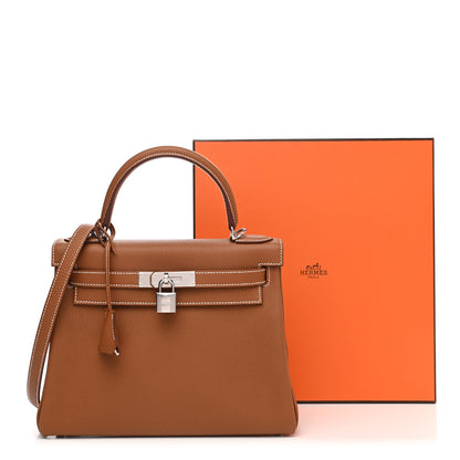 Hermes Togo Kelly Retourne 28 Gold 11 of 11