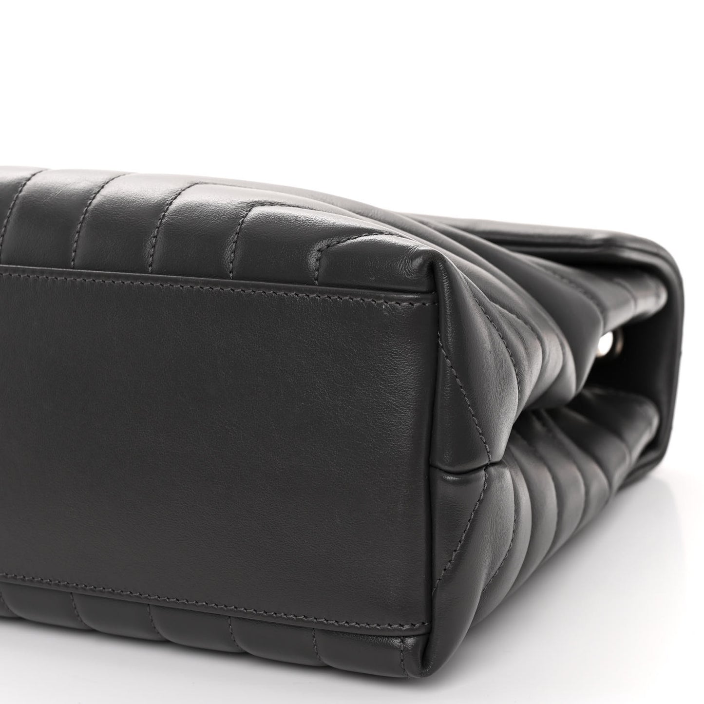 Calfskin Y Quilted Monogram Medium Loulou Chain Satchel Storm