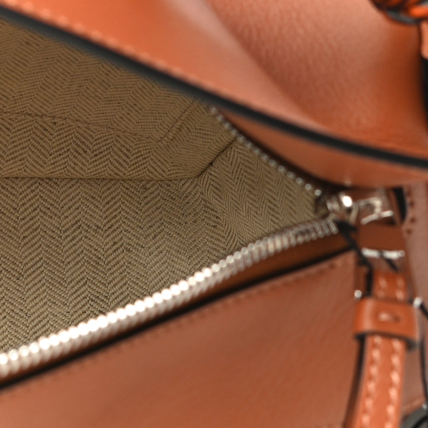 Calfskin Small Craft Puzzle Bag Tan Black