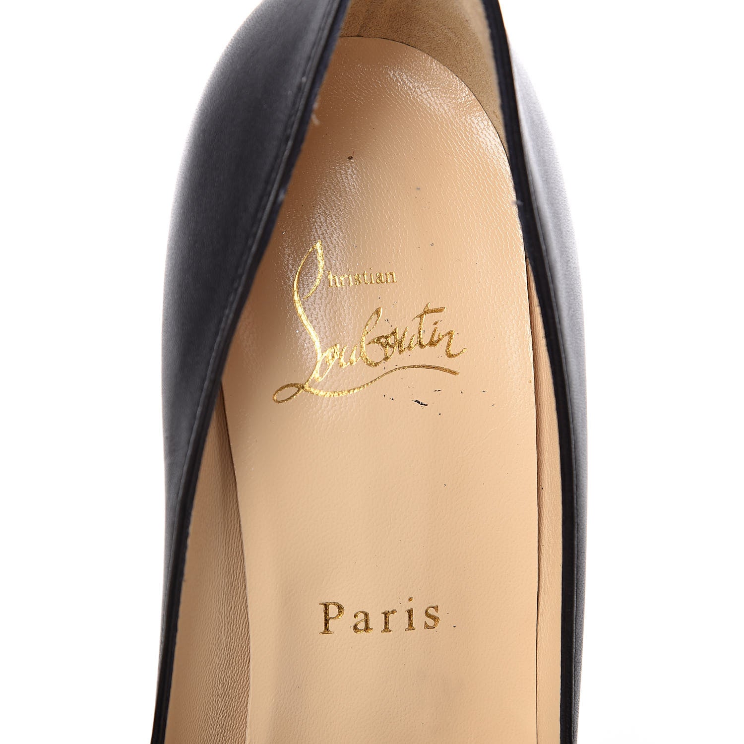 Christian Louboutin Suede Calfskin Maggie 160 Pumps 37.5 Black 7 of 8