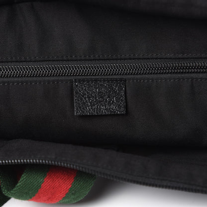 Gucci GG Monogram Large Web Handle Bucket Tote Black 6 of 12