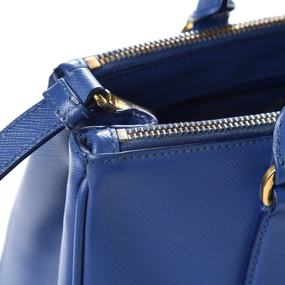 Prada Saffiano Small Galleria Double Zip Tote Bluette 13 of 22