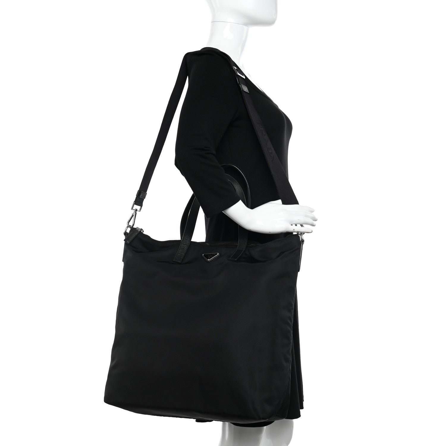 Prada Re-Nylon Saffiano Tote Black 2 of 16