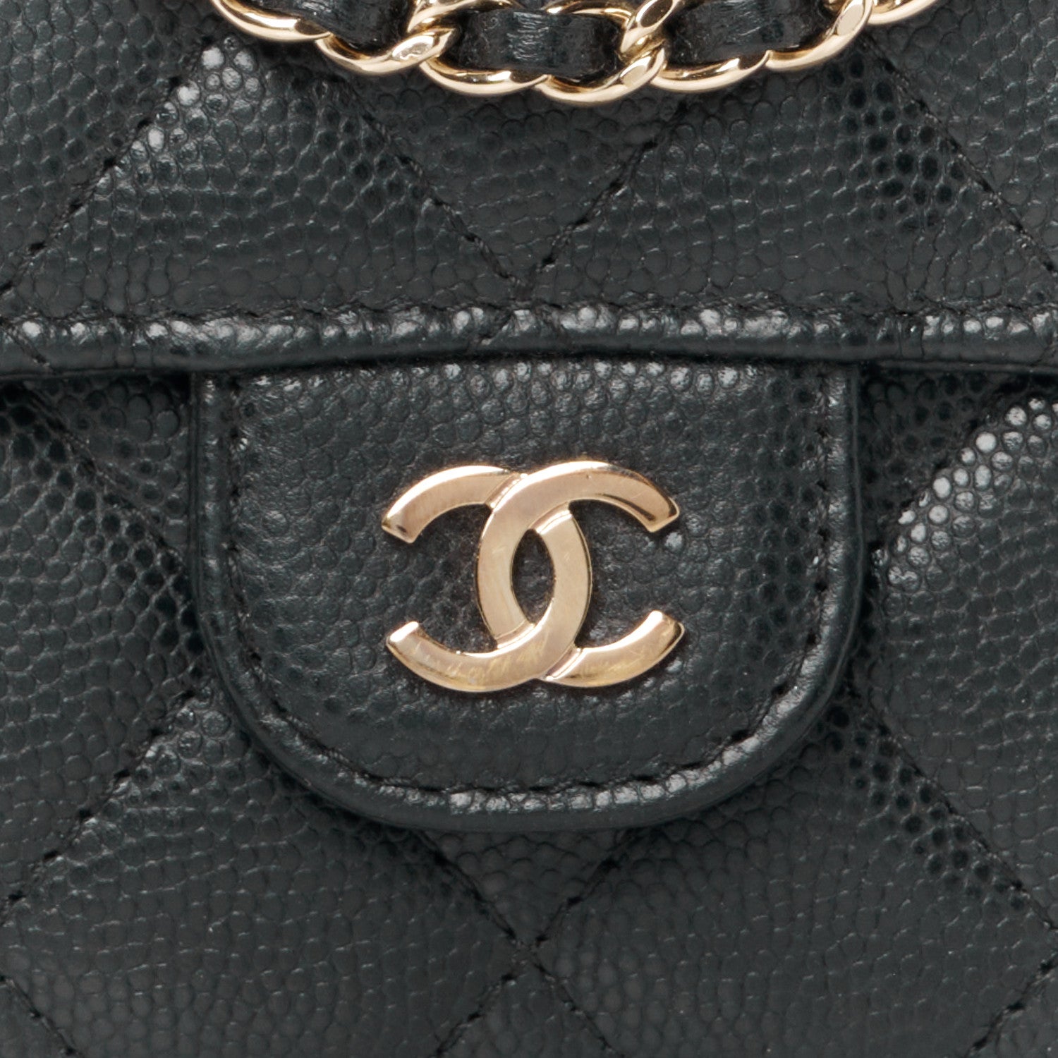 Chanel Caviar Quilted Classic Clutch With Chain Black 9 of 11