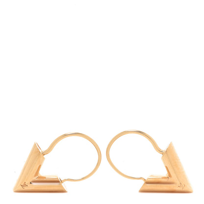 Louis Vuitton Brass Essential V Hoop Earrings Gold 1 of 4