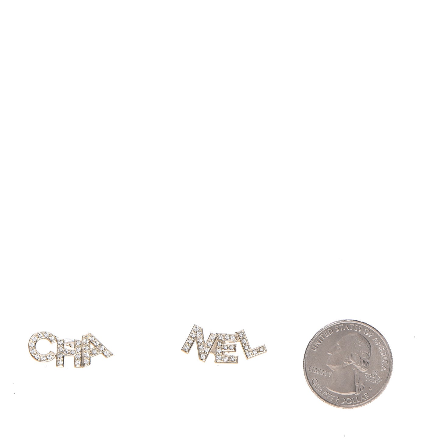 Crystal Pearl Signature Stud Earrings Gold