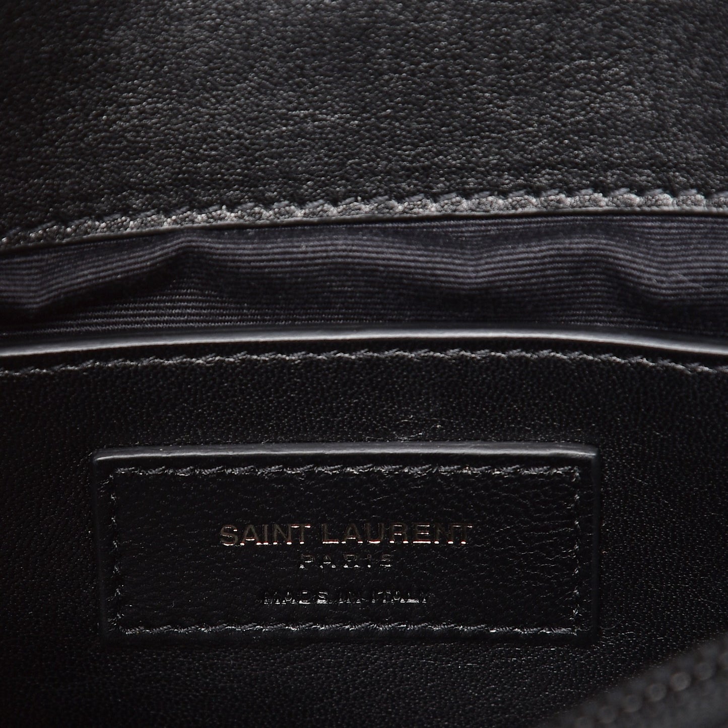 Sheepskin Matelasse Chevron Monogram Medium College Bag Black