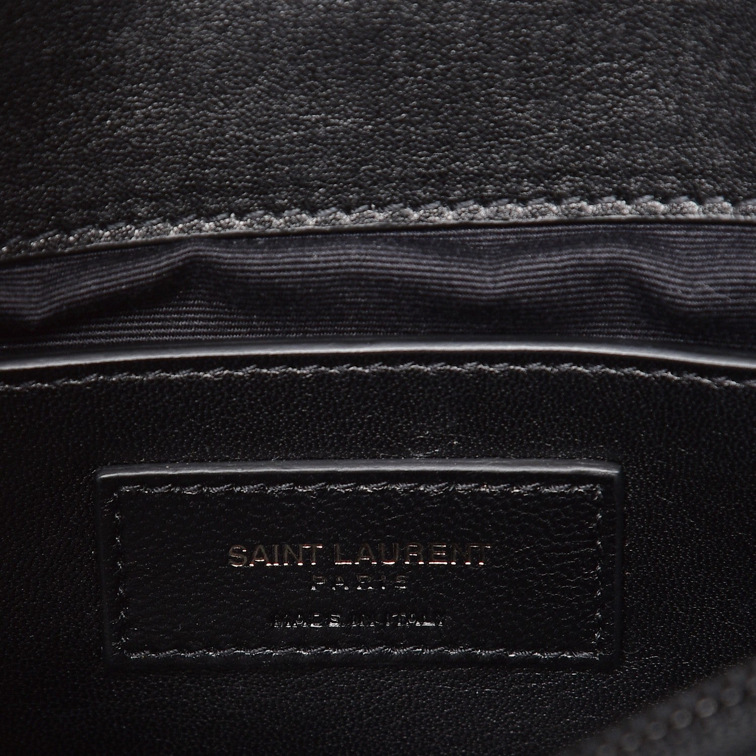 Saint Laurent Sheepskin Matelasse Chevron Monogram Medium College Bag Black 7 of 8