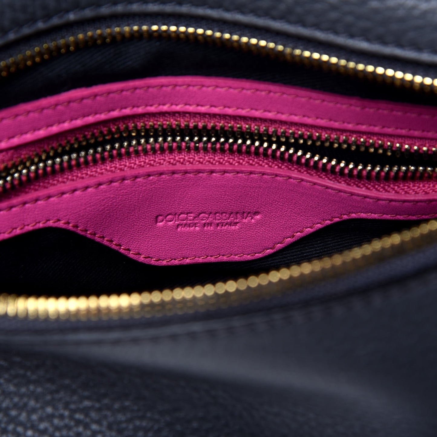 Calfskin Crossbody Bi-Color Bag Pink Navy