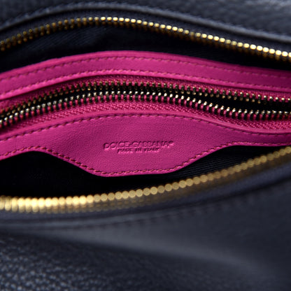 Dolce & Gabbana Calfskin Crossbody Bi-Color Bag Pink Navy 6 of 8